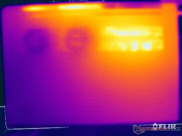 Temperaturas de la superficie de la prueba de tensión (abajo)