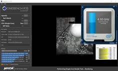 Información de CPU durante un Cinebench R15 Single 64Bit benchmark