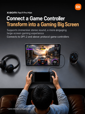 Juegos en la Xiaomi Pad 9 Pro Max con un mando