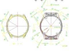 Un documento de la FCC para el modelo A2292 incluye este diagrama de un smartwatch circular. (Fuente de la imagen: FCC ID.io)