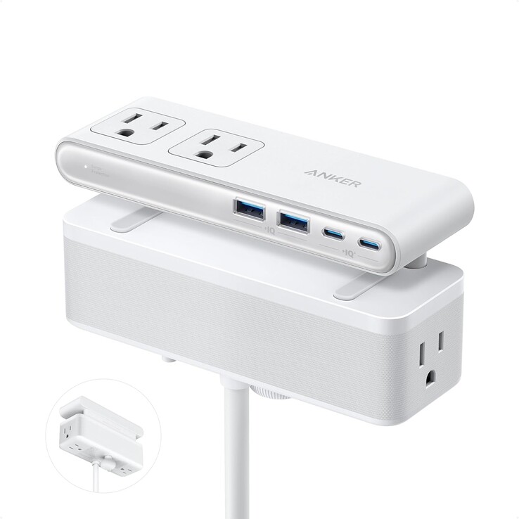 La regleta Anker Nano (10 en 1, 70 W, pinza) en blanco