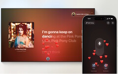 Apple Los televisores con iPhones se convierten en máquinas de karaoke con tvOS 26. (Fuente de la imagen: Apple)