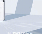 El P50 Pocket parece tener un panel trasero con textura. (Fuente de la imagen: Huawei)