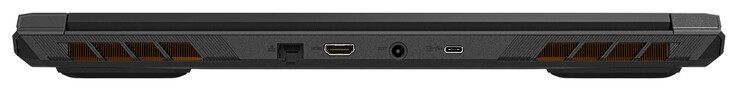 Trasera: Gigabit Ethernet, HDMI 2.1, entrada de CC, USB 3.2 Gen 2 Tipo-C con salida DisplayPort