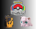 Se muestra mercancía de los Campeonatos Mundiales Pokémon (Fuente de la imagen: The Pokémon Company con ediciones)