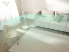 El nuevo Xiaomi Mijia Smart Floor Fan puede ser alimentado por un banco de energía. (Fuente de la imagen: Xiaomi)