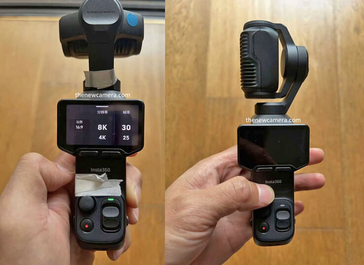 Las imágenes prácticas del prototipo Insta360 Luna Ultra/Pro 8K nos muestran un primer plano de los controles.