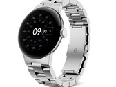 El Pixel Watch 2 con una de las correas metálicas oficiales de Google. (Fuente de la imagen: @evleaks)