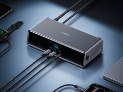 La base de conexión Prime 14 en 1 con soporte de salida para triple pantalla está disponible por 349,99 euros. En la imagen: imagen promocional de la base. (Fuente de la imagen: Anker)