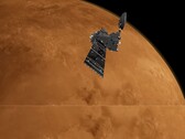 Impresión artística del Orbitador de Gases Traza ExoMars 2016 en Marte