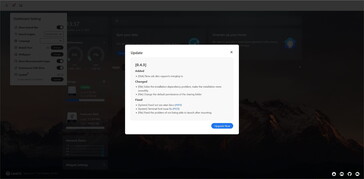 Actualización en ajustes, de la antigua v0.3.6 a la v0.4.3