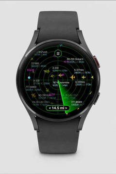 Visualización de aeronaves al estilo de un radar en Flight Scanner