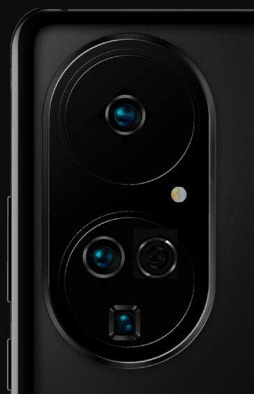 Un render anterior que muestra la configuración de la cámara del Huawei Mate 40 (imagen vía @RODENT950)