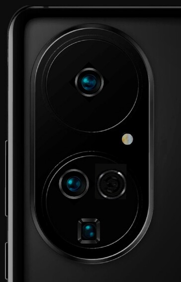Un render anterior que muestra la configuración de la cámara del Huawei Mate 40 (imagen vía @RODENT950)