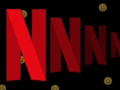 La 'N' del logotipo de Netflix, estilizada sobre fondo negro.