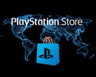 Logotipo de PlayStation Store representado en un mapa del mundo