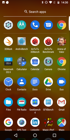 Motorola Moto E5 software