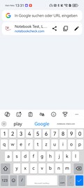 Teclado del navegador Chrome instalado en formato vertical