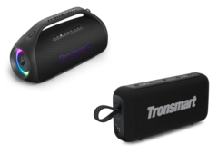 En la imagen, el Tronsmart Bang 2 (arriba a la izquierda) y el Trip 2 (abajo a la derecha). (Fuente de la imagen: Tronsmart)