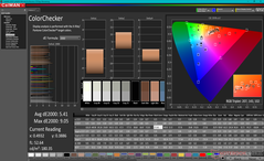 ColorChecker antes de la calibración (DCI-P3)