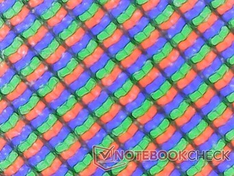 Subpíxeles RGB bajo un panel mate