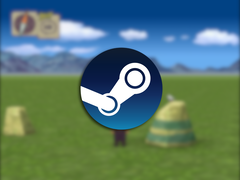 Una captura de pantalla dentro del juego con el logotipo de Steam superpuesto.