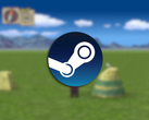 Una captura de pantalla dentro del juego con el logotipo de Steam superpuesto.