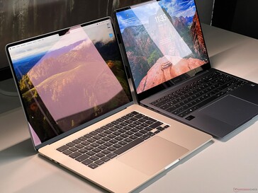 MacBook Air 15 (izquierda) frente a Galaxy Book4 Pro (derecha)