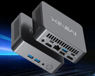 El NUC300 dispone de un puerto de 2,5 GbE. En la imagen: una representación promocional que muestra el diseño y la configuración de los puertos del mini PC.