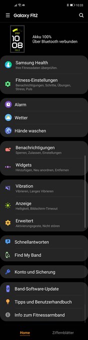 Configuración (Galaxy Wearable App )