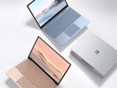 Se espera que el Surface Laptop Go 2 se lance en cuatro colores, incluidos los tres mostrados aquí. (Fuente de la imagen: Microsoft)