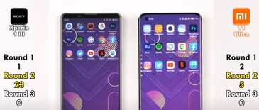 Xperia 1 III vs. Mi 11 Ultra: aplicaciones y juegos. (Fuente de la imagen: TechNick)