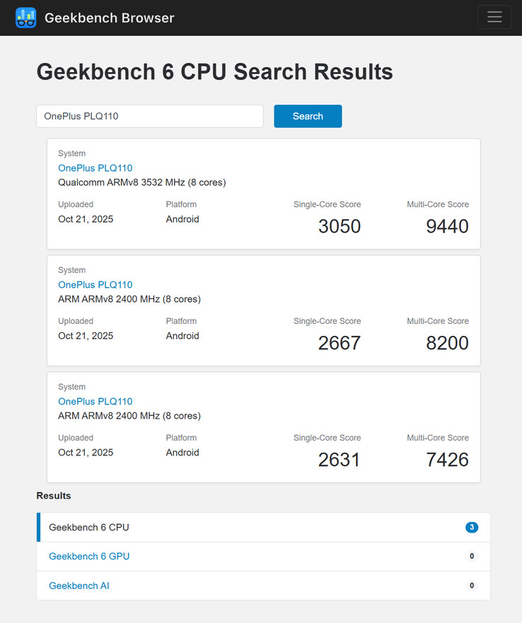 (Fuente de la imagen: Geekbench)