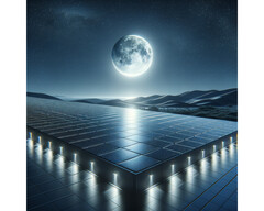 Elon Musk anuncia nuevos módulos solares &quot;Tesla LunaRoof&quot; que también generan electricidad en la oscuridad (imagen simbólica: DALL-E / AI)