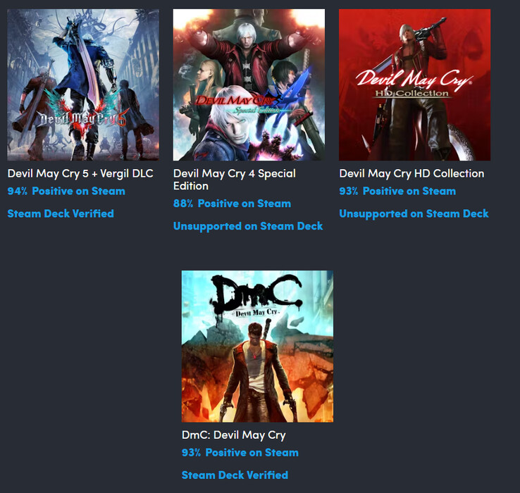 Todos los juegos incluidos en el Humble Bundle Devil Triger Collection (Fuente de la imagen: Humble Bundle)