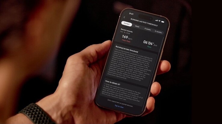 La función de medición del umbral de lactato de Amazfit