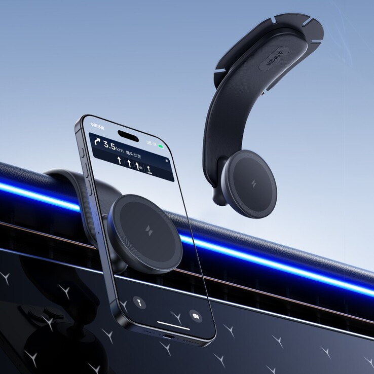El cargador inalámbrico para coche Anker Nano (magnético, almohadilla desmontable). (Fuente de la imagen: Anker)