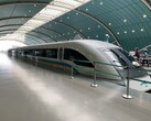 Los trenes de levitación magnética comerciales actuales, como el de Shanghái que se muestra en la imagen, circulan a velocidades máximas de entre 186 y 268 mph.