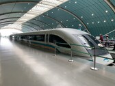 Los trenes de levitación magnética comerciales actuales, como el de Shanghái que se muestra en la imagen, circulan a velocidades máximas de entre 186 y 268 mph.