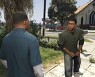 Una captura de pantalla de Franklin y Lamar en Grand Theft Auto V 
