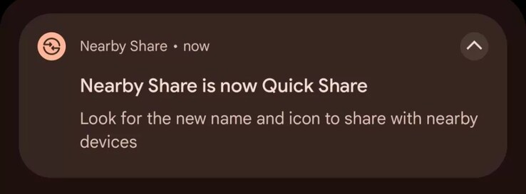 Parece que Google va a cambiar el nombre de Nearby Share por Quick Share. (Imagen vía @Za_Raczke)