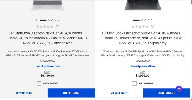 Precios de portátiles HP Nvidia RTX Spark de 20 núcleos