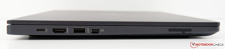 Izquierda: Thunderbolt 4/USB 4 vía Type-C, HDMI 2.0b, USB 3.2 Gen2 Type-A, Mini DisplayPort 1.4a