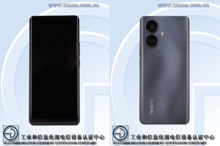 Realme registra 2 nuevos smartphones que se cree que son el 10 5G (arriba) y el 10 Pro+ (abajo) en la TENAA. (Fuente: TENAA vía TechGoing)