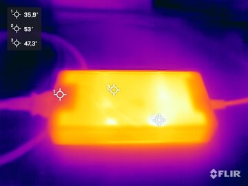 Adaptador de corriente durante la prueba de esfuerzo