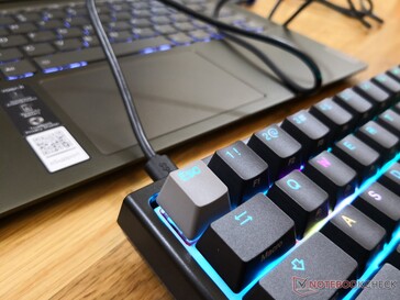 Nos gusta que el cable USB sea desmontable. El teclado no tiene otros puertos de paso USB