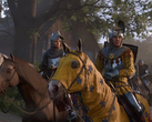 Una captura de pantalla que muestra a Henry y Hans Capon de Kingdom Come Deliverance 2 montando a caballo