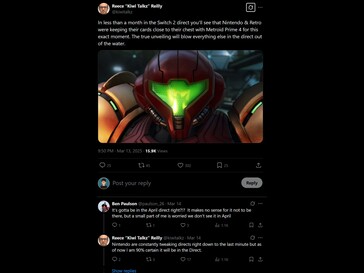 Kiwi Talkz Metroid Prime 4: Beyond Switch Direct X post (Fuente de la imagen: captura de pantalla, cuenta de Kiwi Talkz X)