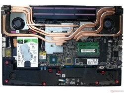 El sistema de refrigeración de la MSI GP75 Leopard 9SD.