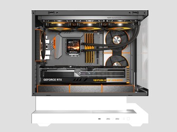 Variante blanca de la caja Floatron F1 mATX de edición estándar. (Fuente de la imagen: darkFlash)